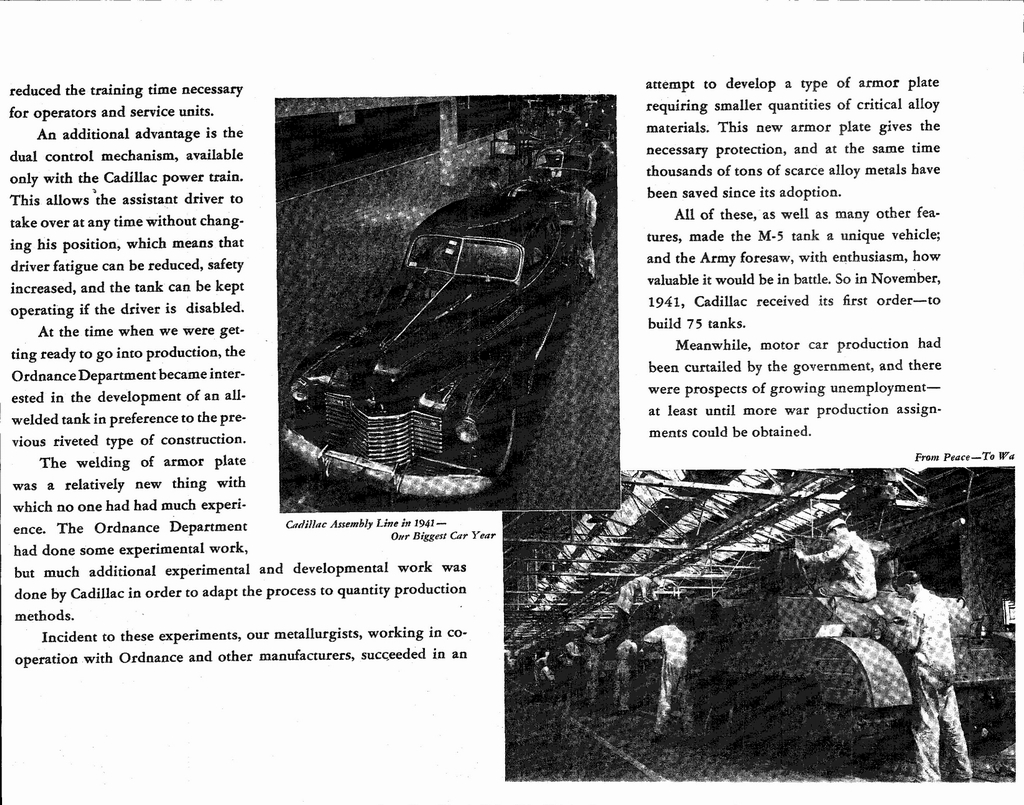 1943 Cadillac From Peace To War Booklet Page 13